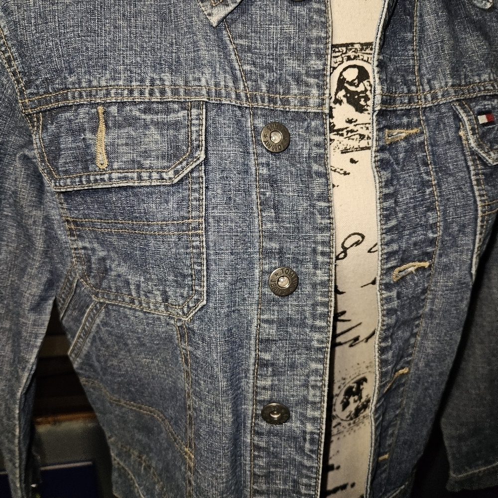 Tommy Hilfiger Womans Jean Jacket Size M - Picture 11 of 13